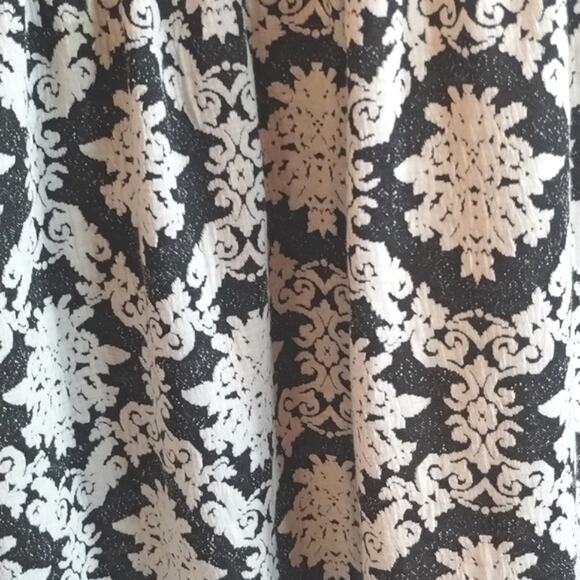 Xhilaration NWT Black & White Jacquard Fit + Flare Keyhole Back Dress XXL - Picture 14 of 16